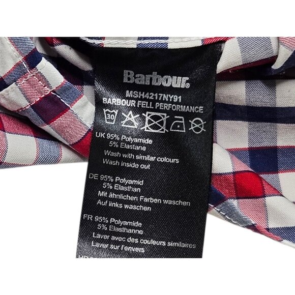 Barbour Fell Performance Tailored Fit Shirt Men's Medium (US Size) Check - Picture 8 of 10
